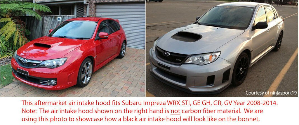 Carbon Fiber Air Hood Scoop Intake Vent Bonnet For Subaru WRX STI GE GH 2008-14