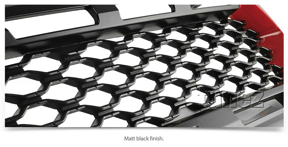 Matt Black Grille For Ford Ranger Wildtrak MK3 T6 PX Matte Grill Front Mesh