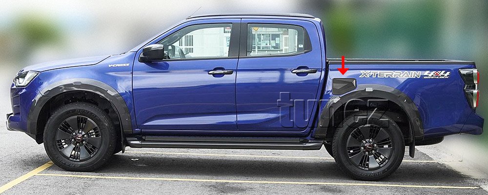 Fuel Gas Petrol Tank Door Matte Black Cover Car For Isuzu D-Max RG 2021 2022