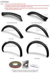Slim Fenders Flares Wheel Arch For Ford Ranger T6 PX Mk2 Wildtrak 2016 2017 2018