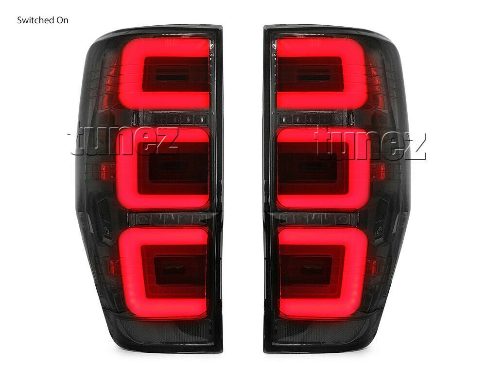 Smoked LED Tail Rear Lamp Lights For Ford Ranger Raptor 2018 2019 2020 ...