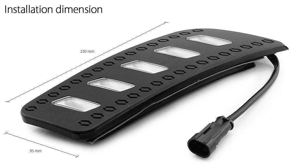 Daytime Running Light DRL For Ford Ranger T6 PX MK1 2011-2014 Bar Pair White LED