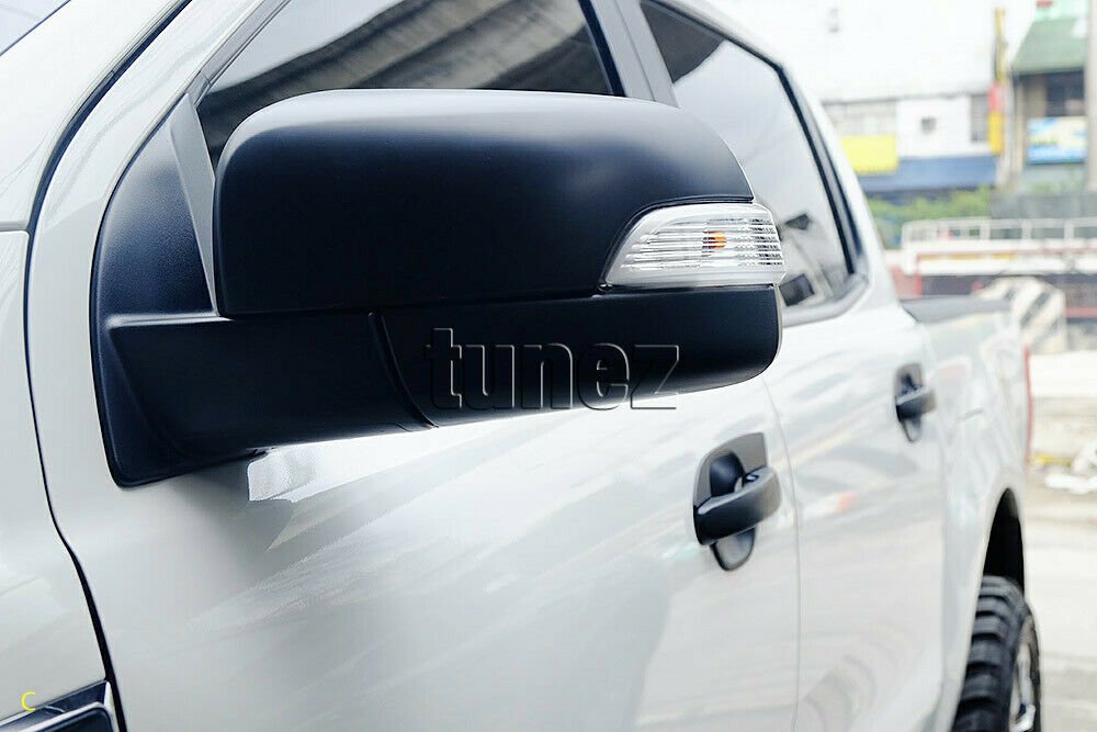Ford Ranger PX MK2 T6 2015 2016 Matte Matt Black Side Vent Mirror Cover M-Sport