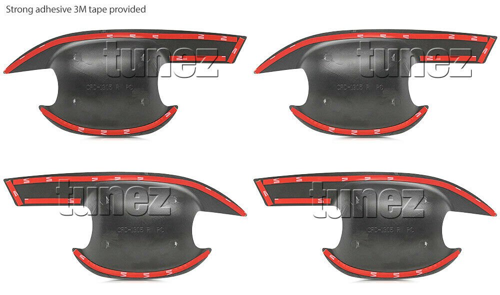 4x Door Handle Cup Guard Cover Matt Black For Holden Colorado RG 2012-Present