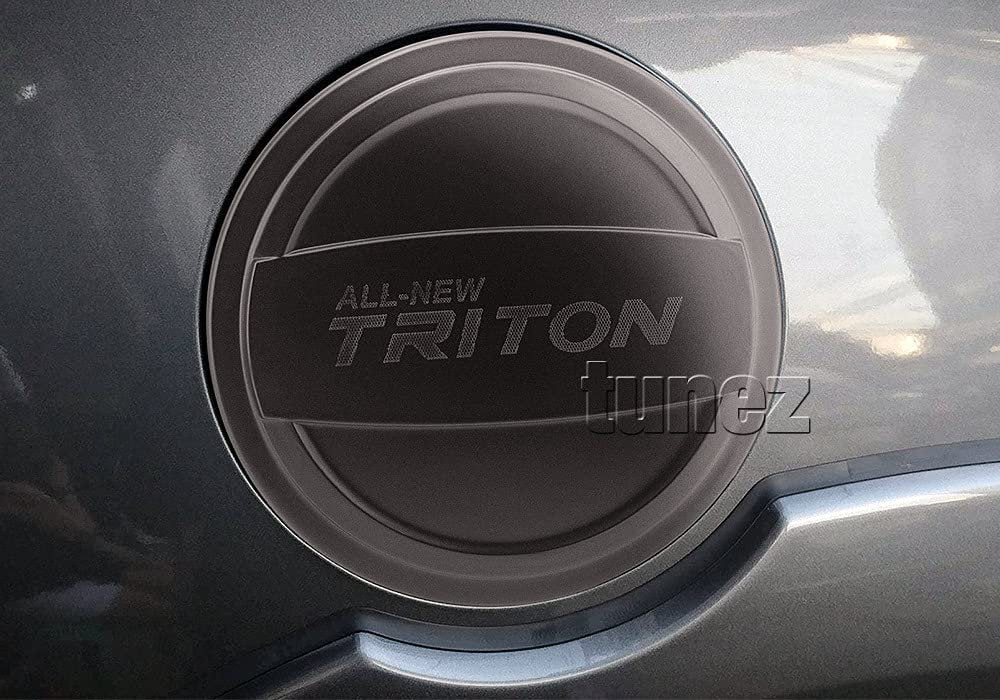 Petrol Gas Fuel Tank Door Cap Black Cover Car Compatible with Mitsubishi Triton MQ Year 2015-2018