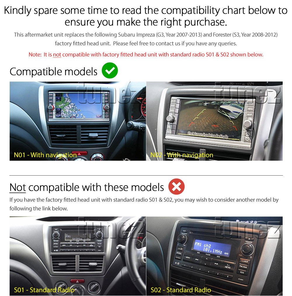 Apple CarPlay Android Auto For Subaru Impreza Navi GH GR GV MP3 MP4 Player Radio