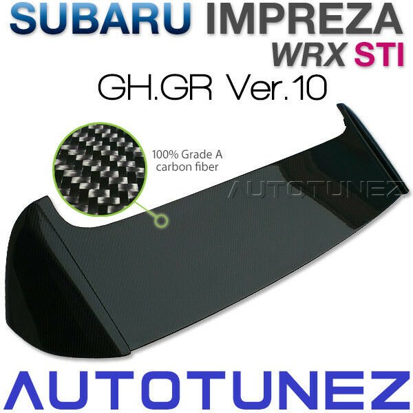 Carbon Fiber Roof Spoiler Lip For Subaru Impreza WRX STI GH GR Version 10