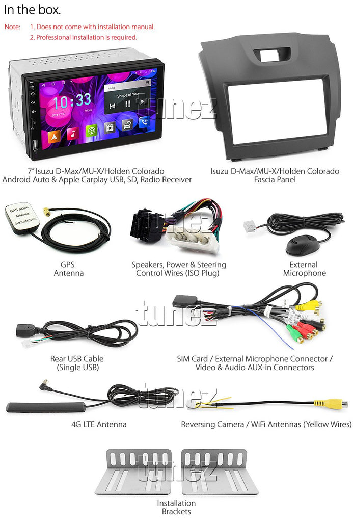 Android Car Radio For Isuzu D-Max DMax Stereo Head Unit MP3 Player Fascia Kit