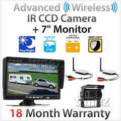 7" Monitor 4PIN CCD 24V Reversing Camera Digital Wireless Receiver Transmitter