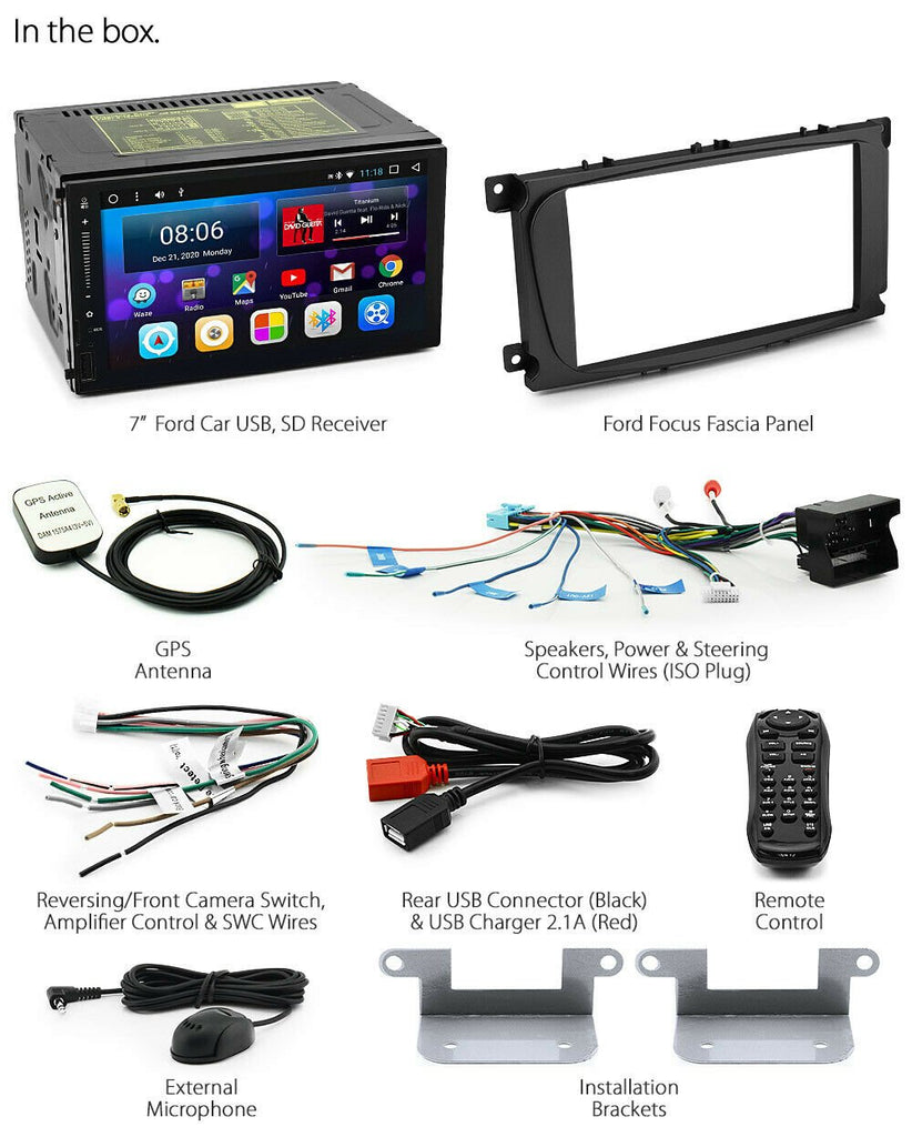Android Car MP3 Player Ford Focus 2009 2010 2011 Radio Stereo Black Fascia Kit