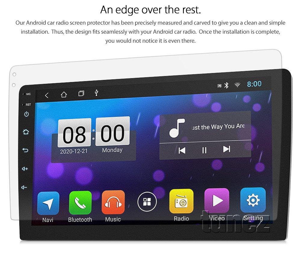 Tempered Glass Screen Protector For Car Android 9-inch Head Unit Radio Player