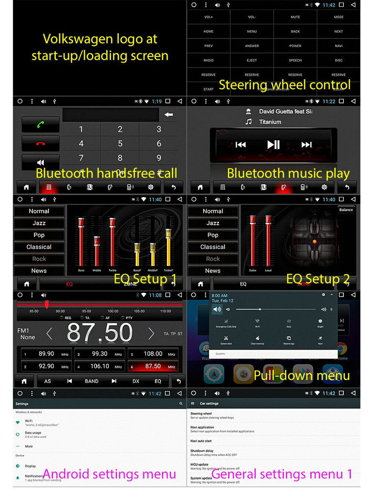 Android Car MP3 Player For Volkswagen Amarok Caddy Transporter Golf Radio Stereo