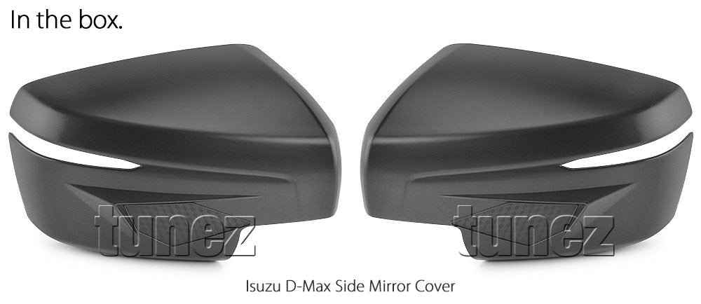 Matte Black Side Mirror Cover Guard Protector For Isuzu D-Max DMAX RG 2021 2022