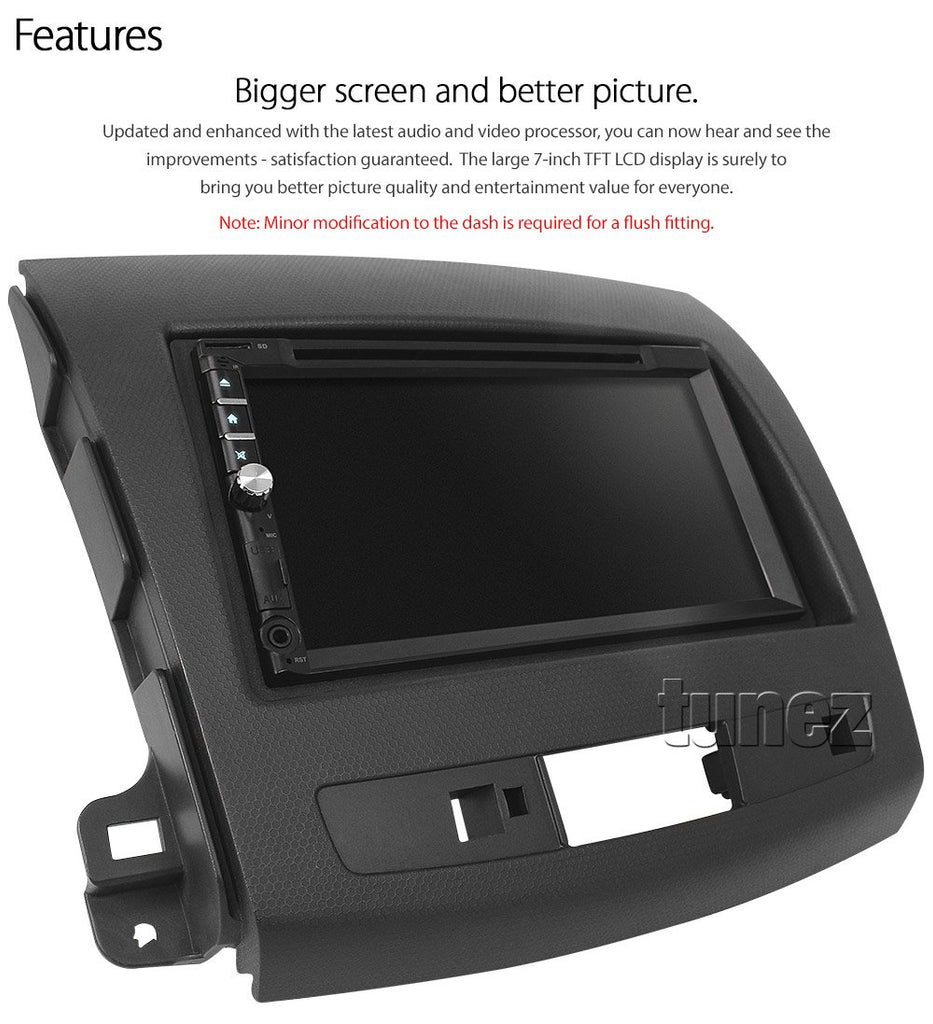 Mitsubishi Outlander Car DVD USB MP3 Player Stereo Radio CD Fascia Facia ISO Kit