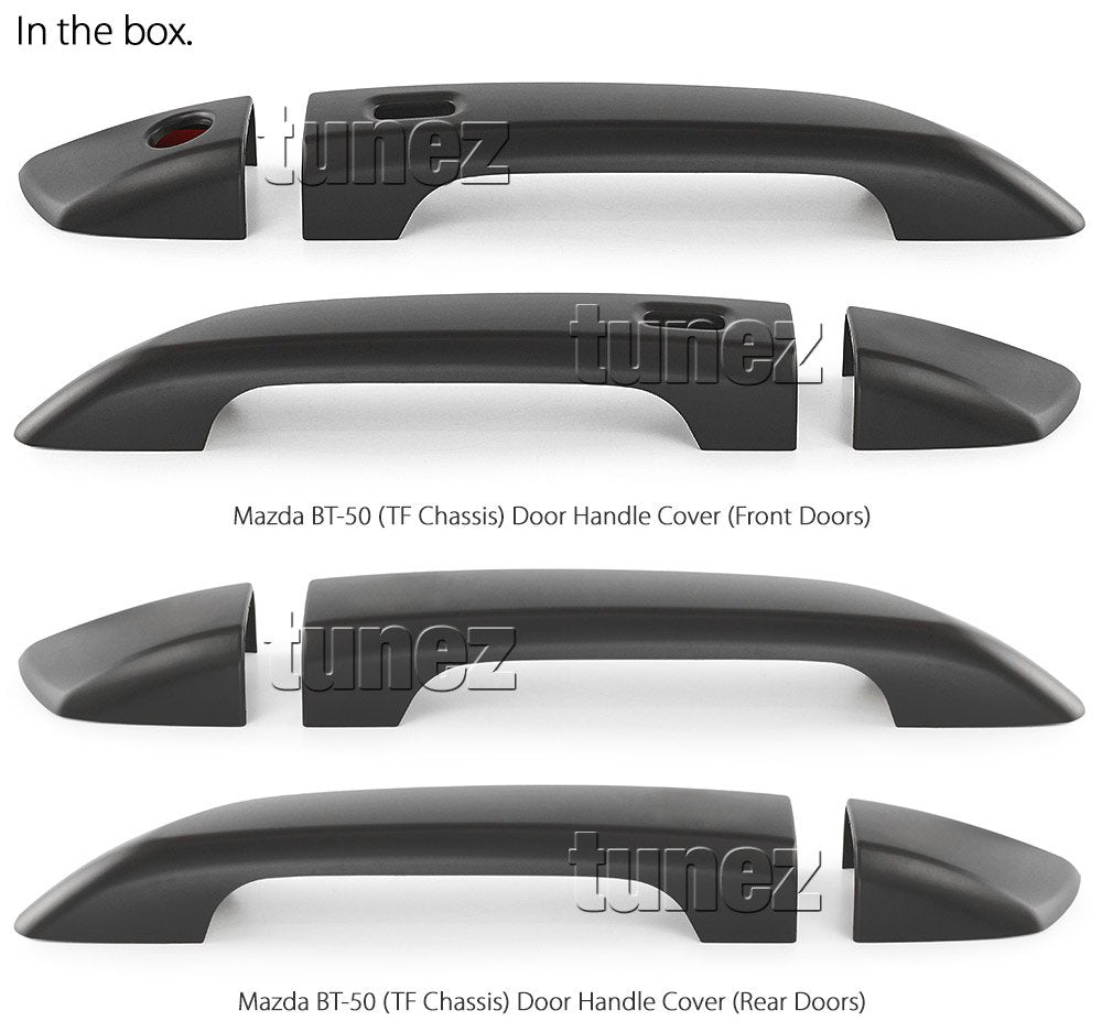 Matte Black Key Door Handle Cover For Mazda BT-50 BT50 TF 2020 2021 2022 XTR