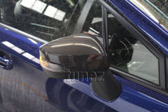 Black Carbon Fiber Side Mirror Cover For Subaru WRX VA 2014-2021 STI Premium
