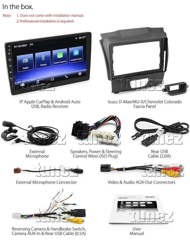 Apple CarPlay Android Auto For Isuzu D-Max MU-X RT50 RT85 Radio Stereo MP3 USB