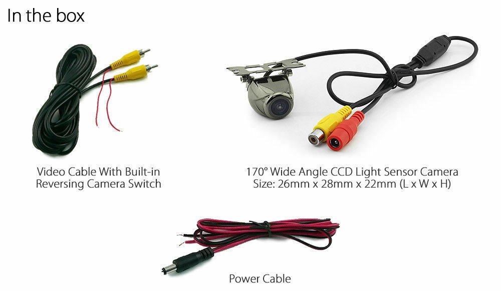 CCD Waterproof Small Night Vision Car Reverse Camera Rear View Parking Brass