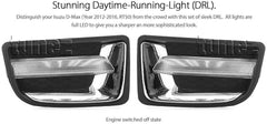 Daytime Running Light DRL New Pair LED Lights for Isuzu D-Max 2012-2016 2nd Generation RT50 Fog Lamp Kit Foglight Pre-Facelift Car