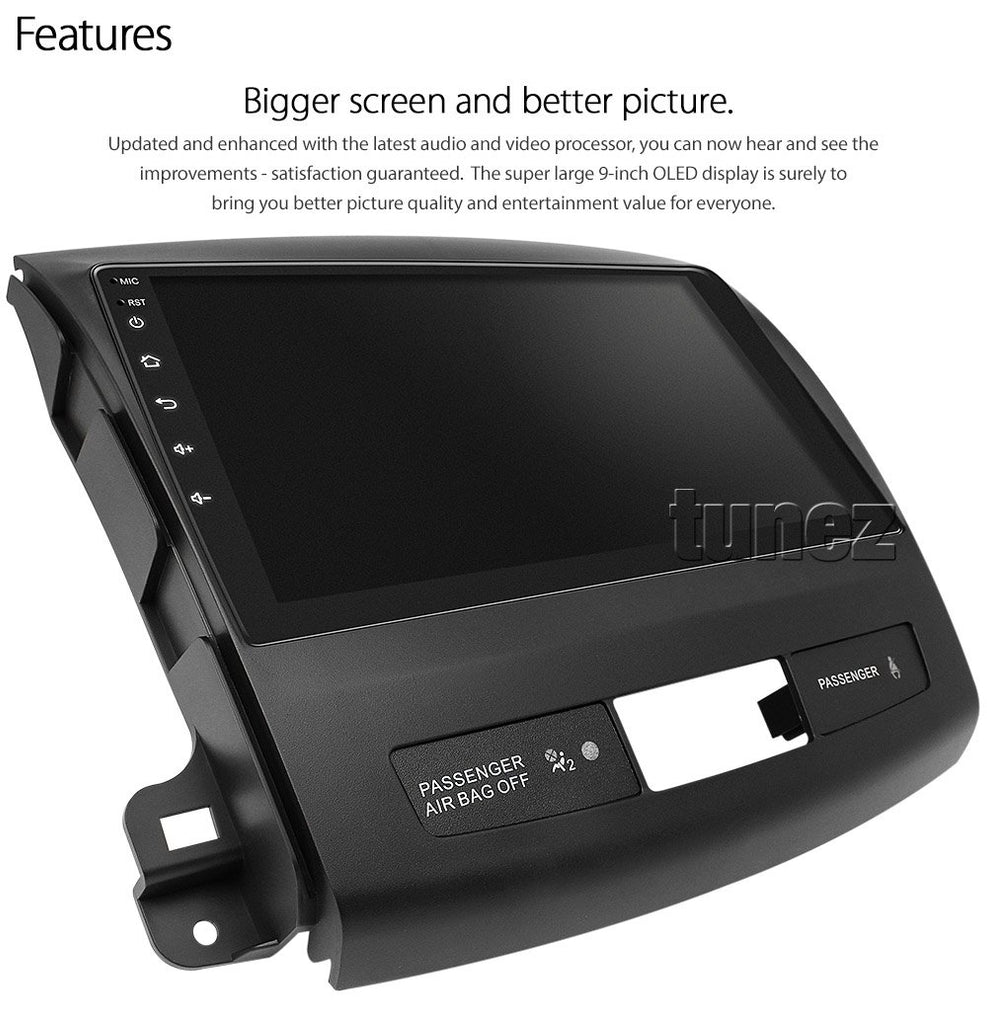 Apple CarPlay Android Auto MP3 GPS Mitsubishi Outlander 2007-2010 Stereo Radio