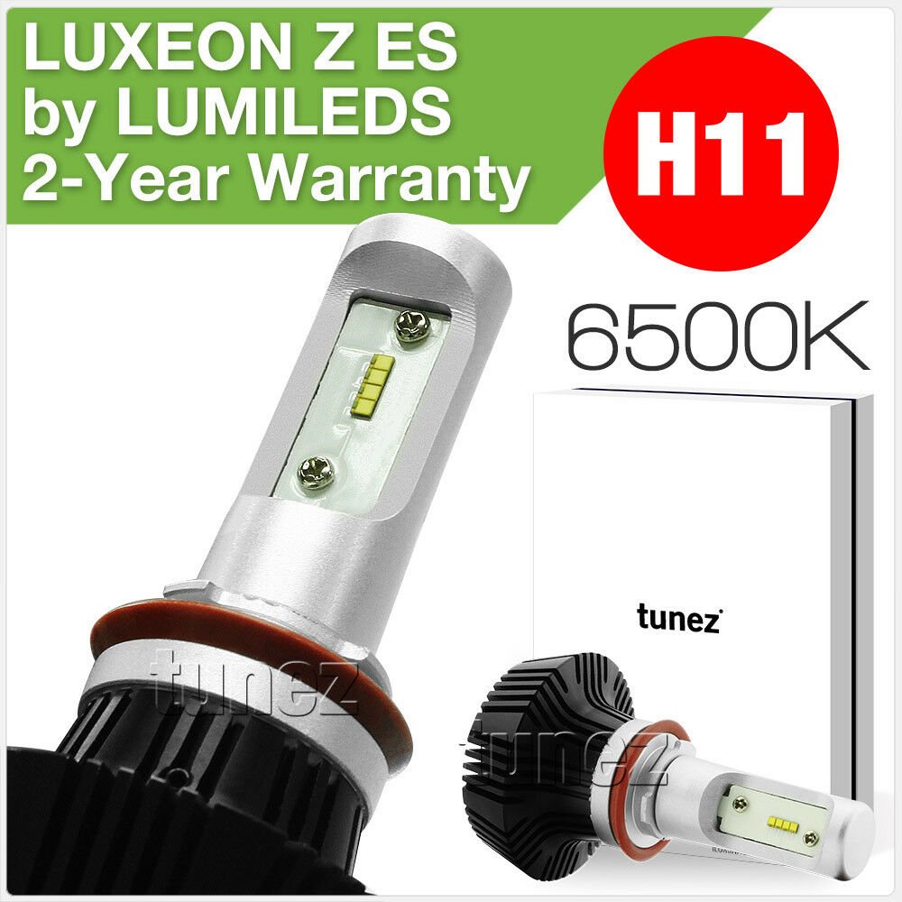 H11 Lumileds LED Car Conversion Headlight Bulb White High Low Beam Fog Light Kit