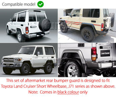 Rear Bumper Guard Protector Cladding For Toyota Land Cruiser J71 J70 SWB Series