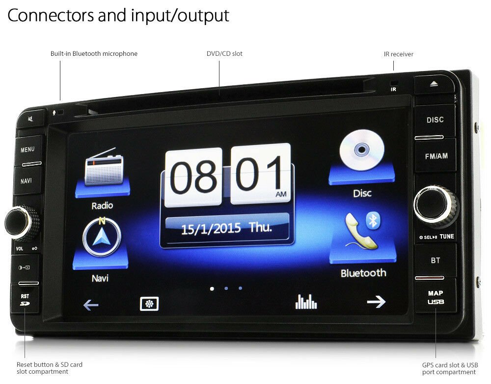 Toyota Land Cruiser FJ Prado 100 200 120 150 Series DVD GPS Player Radio Stereo