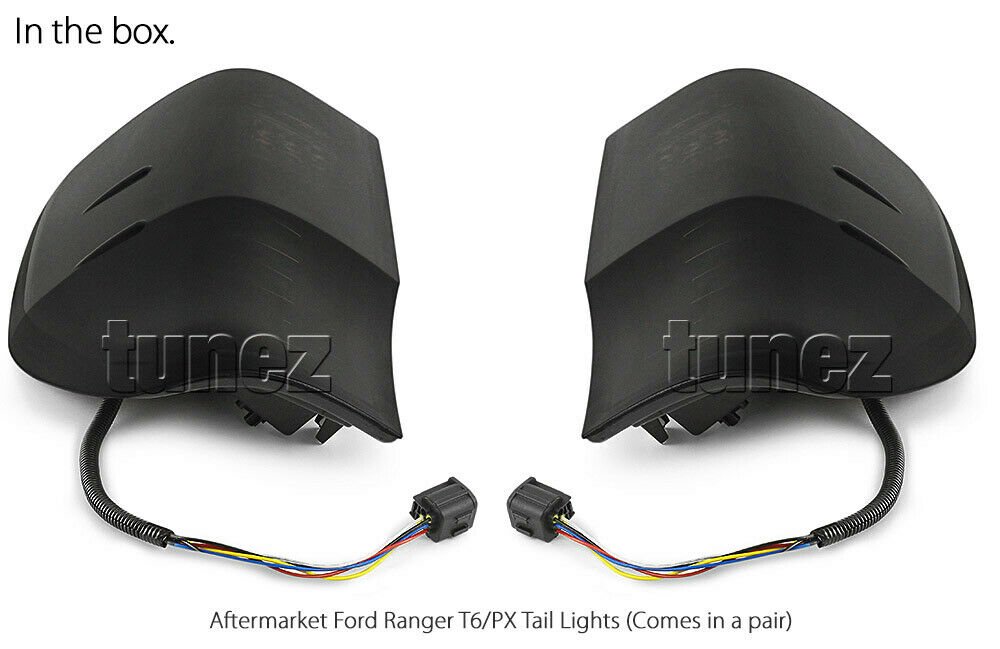 LED Smoked Sequential Rear Tail Lights Lamp For Ford Ranger PX T6 Wildtrak