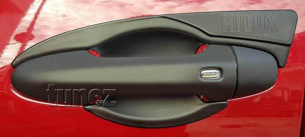 4x Door Handle Cup Guard Cover Matt Black For Toyota Hilux 2017 2018 2019 GUN1