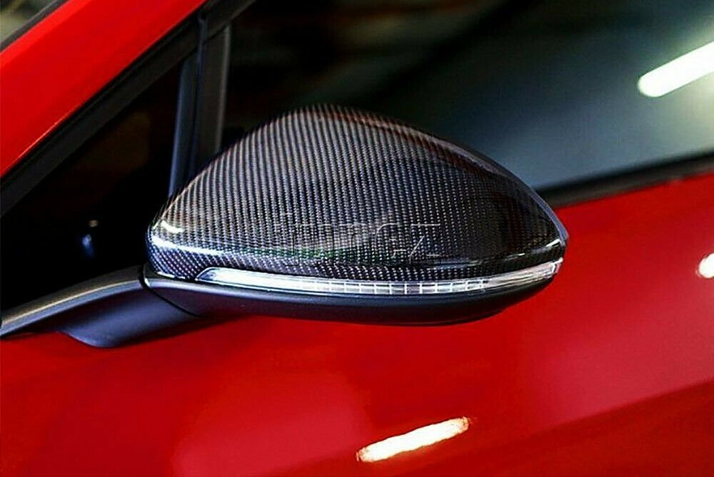 Real Carbon Fiber Side Mirror Cover Car Black For Volkswagen Golf 7 MK7