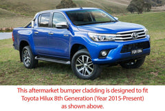 Front Bumper Cladding Guard For Toyota Hilux Revo SR SR5 2015 2016 2017 2018 TRD
