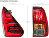 Right Side Tail Rear Lamp Light Replacement For Toyota Hilux 8th Generation (AN120, AN130, GUN1, Year 2015-2021), Workmate SR SR5 Rouge Rugged X