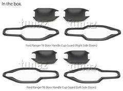 Door Handle Cup Guard Cover For Ford Ranger T6 PX XL XLT XLS Raptor Wildtrak