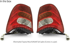 NEW Pair Set Tail Lights Rear Lamp For Toyota Hilux 7th Generation AN10 AN20 AN30 KUN26R SR SR5 Workmate 2004-2015 Replacement Left-Hand-Side & Right-Hand-Side Tail Lamps With Bulbs & Globe Facelift Edition