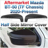 Half Matte Black Side Mirror Cover Guard For Mazda BT-50 BT50 TF 2020 2021 2022