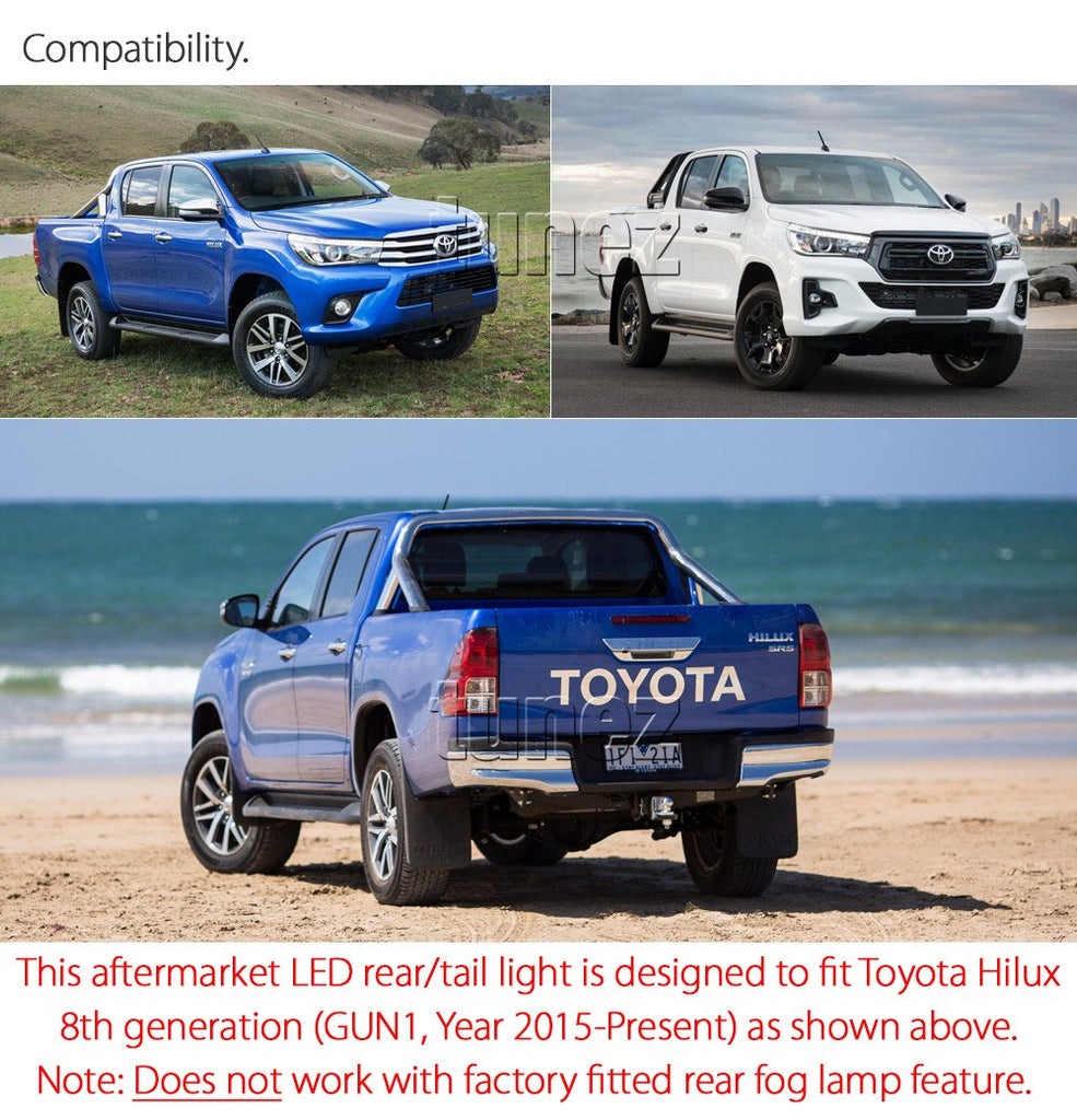 LEFT Side Replacement Tail Rear Lamp Light For Toyota Hilux 2015-2022 SR5 SR