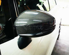 Genuine Carbon Fiber Side Mirror Cover Car For Honda Fit Jazz GK5 2015 2016 2017