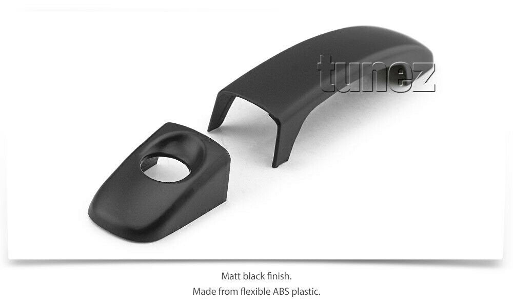 Matt Black Remote Key Door Handle Cover Guard For Nissan Navara D40 2005-2015