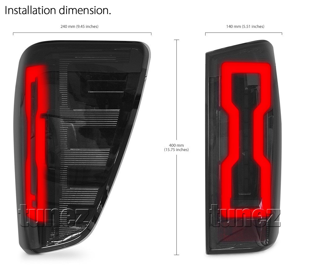 Smoke Animated Startup LED Tail Lights Lamp For Mazda BT-50 BT50 2020 2021 2022