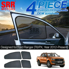 Custom Magnetic Sun Shade Door Side Car Window For Ford Ranger T6 PX 2012-2020