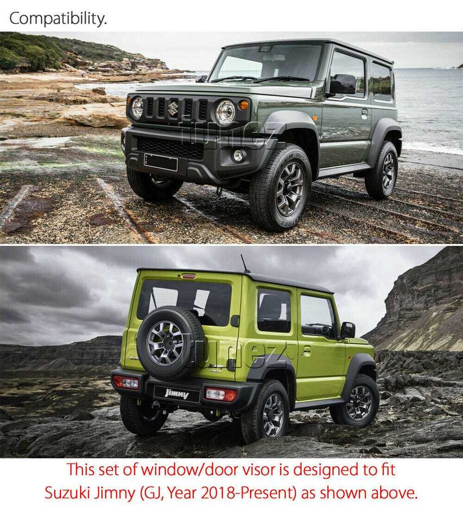 NEW Window Door Visor Weathershield Weather Shield For Suzuki Jimny GJ 2019 2020