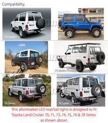 LED Rear Tail Light For Toyota Land Cruiser 70 71 73 74 75 76 78 Series