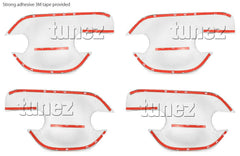 4x Door Handle Cup Guard Cover Matt Black For Nissan Navara D40 2005-2015