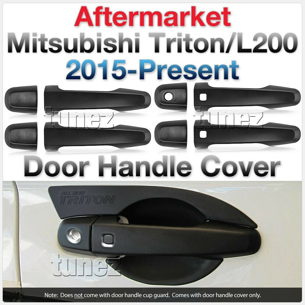 Matt Keyless Smart Key Door Handle Cover Guard For Mitsubishi Triton MQ MR