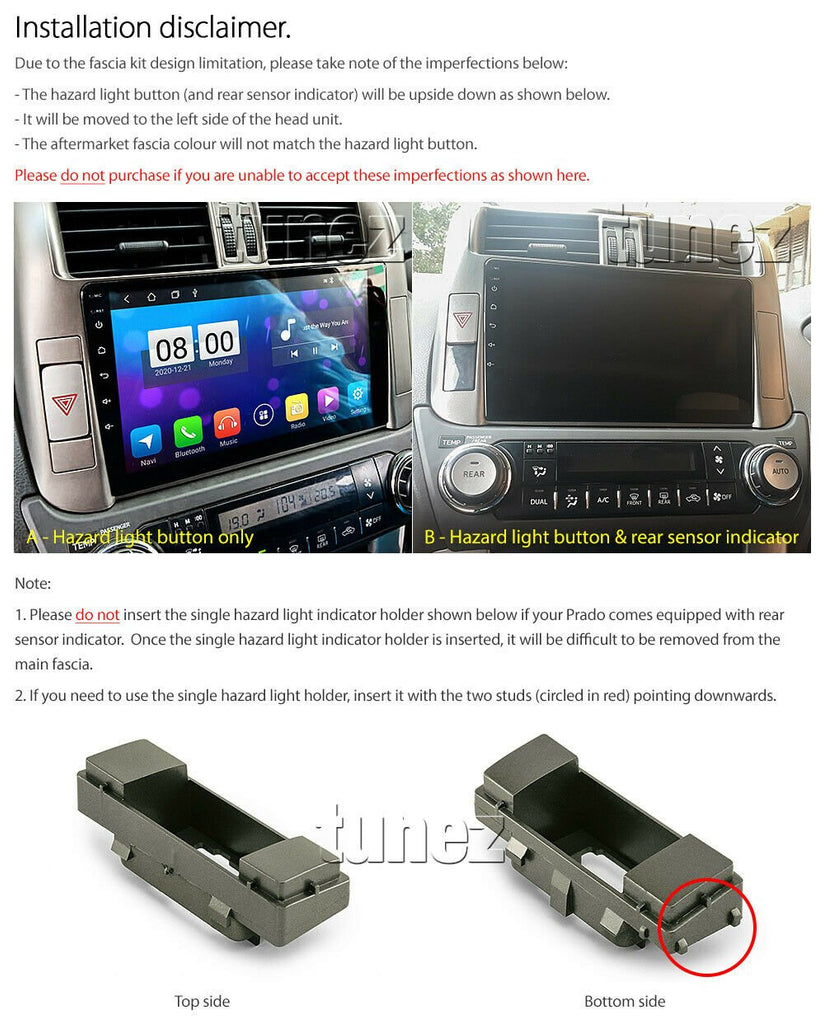 9" Android Car Player MP3 For Toyota Land Cruiser Prado J150 Stereo Radio GPS