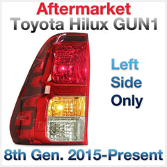 Left Side Tail Rear Lamp Light Replacement For Toyota Hilux 8th Generation (AN120, AN130, GUN1, Year 2015-2021), Workmate SR SR5 Rouge Rugged X