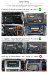 Apple CarPlay Android Auto For Toyota Land Cruiser 80 100 Prado 90 USB Stereo