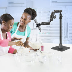 Arkon Pro Phone Stand for Live Streaming Baking Crafting Stamping and Art or Tutorial Videos Black Retail