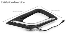 LED Daytime Running Light DRL For Nissan Navara NP300 D23 Fog Lamp Glossy Black