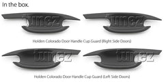 4x Door Handle Cup Guard Cover Matt Black For Holden Colorado RG 2012-Present
